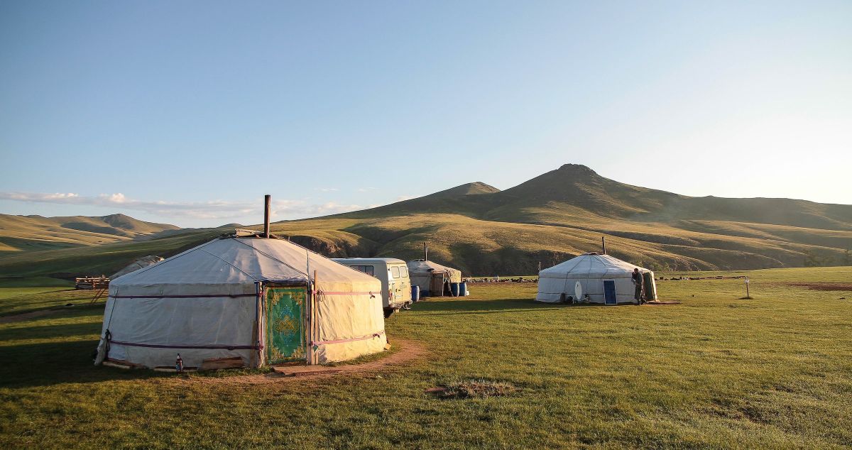 Camping in a ger in Mongolia